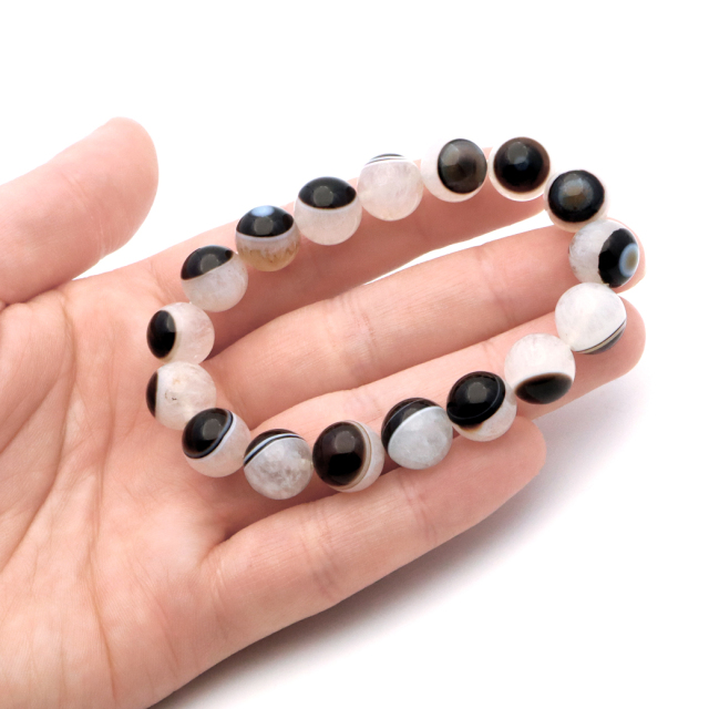 天眼水晶 ブレスレット 11.5mm 高品質 メノウ 瑪瑙 天然石 1点物 パワーストーン