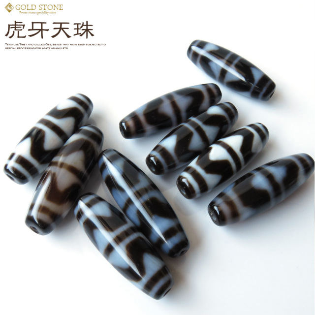 虎牙天珠 メノウ 瑪瑙 チベット パワーストーン 天然石 風水