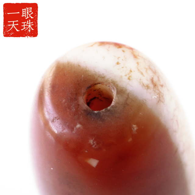天然瑪瑙 本物  チベット産 一眼 1眼 一眼天珠 血眼 メノウ 瑪瑙 チベット 大活性血紋 天然石