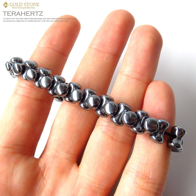 テラヘルツ鉱石 ボーンカット ブレスレット  氷を溶かすパワーストーン