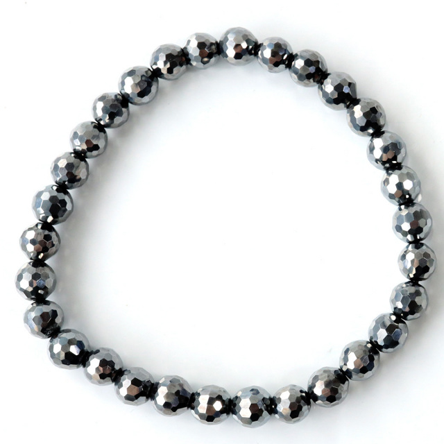 テラヘルツ鉱石 ブレスレット 6mm 高純度 ミラーカット パワーストーン
