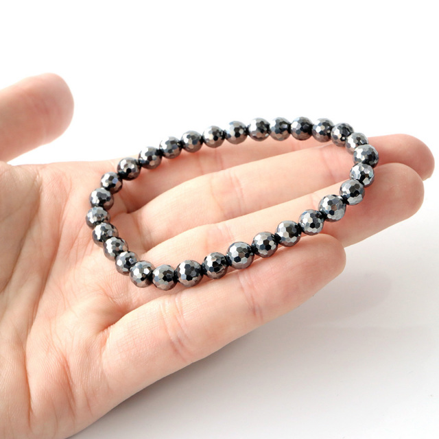 テラヘルツ鉱石 ブレスレット 6mm 高純度 ミラーカット パワーストーン