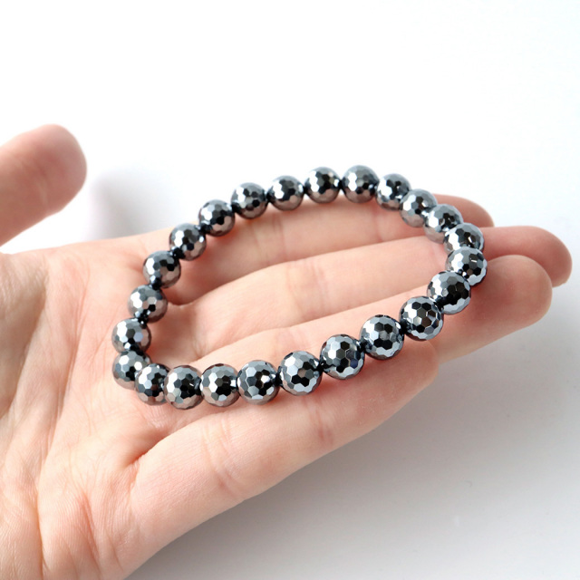 テラヘルツ鉱石 ブレスレット 8mm 高純度 ミラーカット パワーストーン