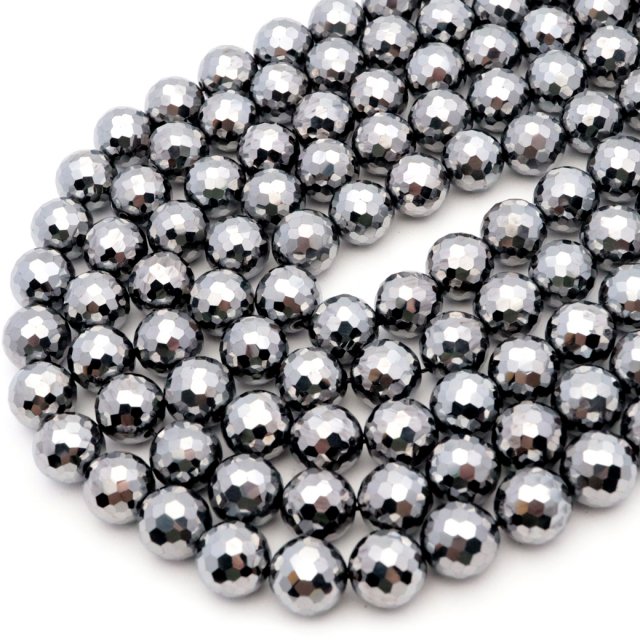 テラヘルツ鉱石 一連 ビーズ 12mm 1本 約40cm前後 ミラーカット 128面 健康 パワーストーン 天然石 テラヘルツ Terahertz