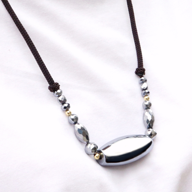 テラヘルツ鉱石 本物 ネックレス 天珠 キラキラ 紐 ロング おしゃれ 高