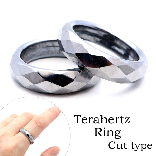 テラヘルツ鉱石 指輪 リング カット キラキラ 本物 テラヘルツ 健康 アクセサリー Terahertz テラヘルツ波 パワーストーン 天然石 ネックレス チェーン付き 1個売り 父の日 ギフト プレゼント