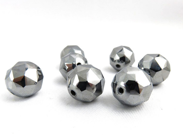 スターカット！高純度テラヘルツ鉱石ビーズ粒売り12mm1粒 パワーストーン