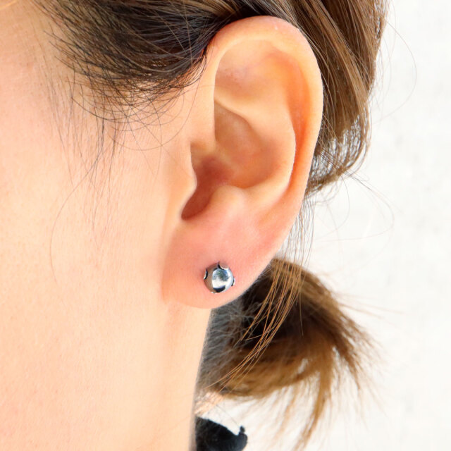 テラヘルツ鉱石 ピアス レディース メンズ スタッドピアス 6mm テラヘルツ波 健康 おしゃれ かわいい 金属アレルギー 両耳用