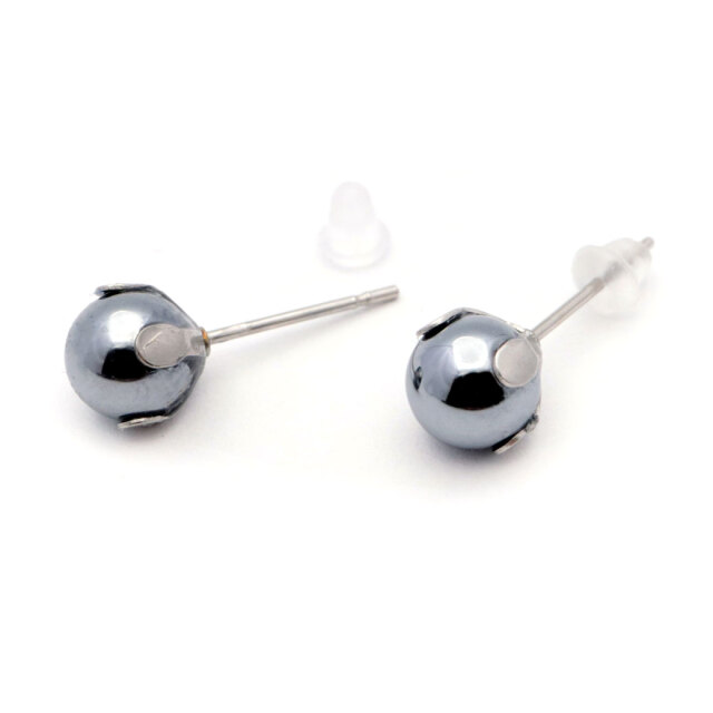 テラヘルツ鉱石 ピアス レディース メンズ スタッドピアス 6mm テラヘルツ波 健康 おしゃれ かわいい 金属アレルギー 両耳用