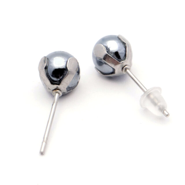 テラヘルツ鉱石 ピアス レディース メンズ スタッドピアス 6mm テラヘルツ波 健康 おしゃれ かわいい 金属アレルギー 両耳用