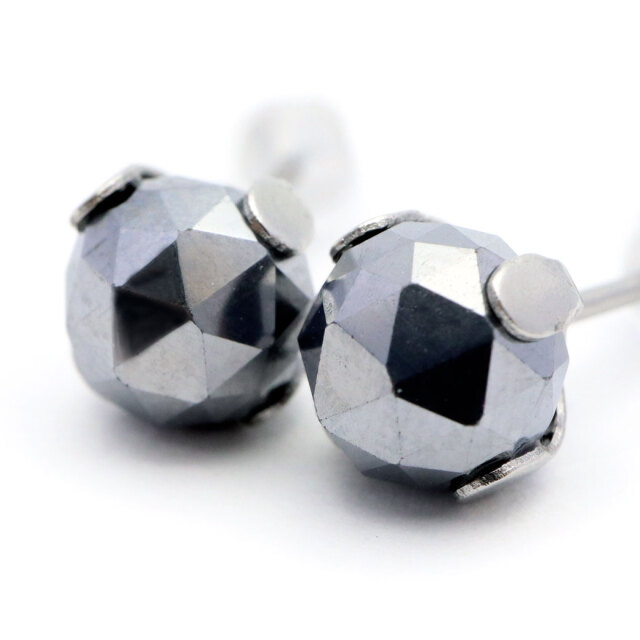 テラヘルツ鉱石 ピアス レディース メンズ スタッドピアス 6mm スターカット 100面 健康 おしゃれ かわいい 金属アレルギー