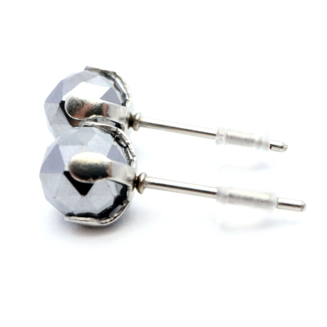 テラヘルツ鉱石 ピアス レディース メンズ スタッドピアス 6mm スターカット 100面 健康 おしゃれ かわいい 金属アレルギー
