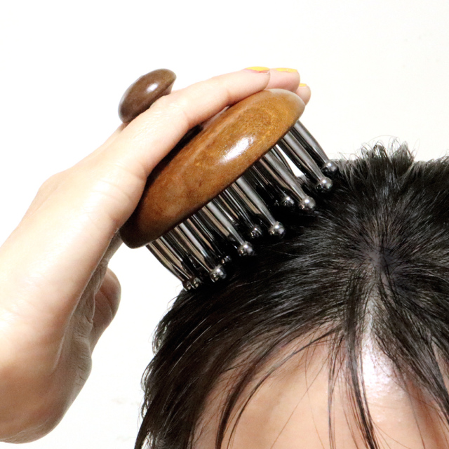 テラヘルツ 頭皮 マッサージ用 ブラシ 気持ちいい リラックス ツボ押し かっさ リフトアップ 美容 鉱石 Terahertz カッサプレート