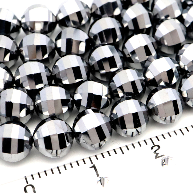 テラヘルツ鉱石 一連 ビーズ 1本売り 6mm ラダーカット長さ38cm前後 パーツ ハンドメイド 手作り 天然石 パワーストーン