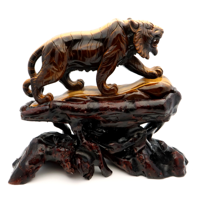 虎眼石香炉　置物　中国工芸品　NO.582 Yahoo!オークション -「香炉」(彫刻、オブジェ) (美術品)の落札