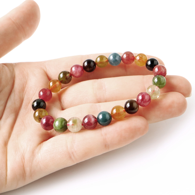 天然石 トルマリン ブレスレット ブレスレット 8mm 透明感 高品質