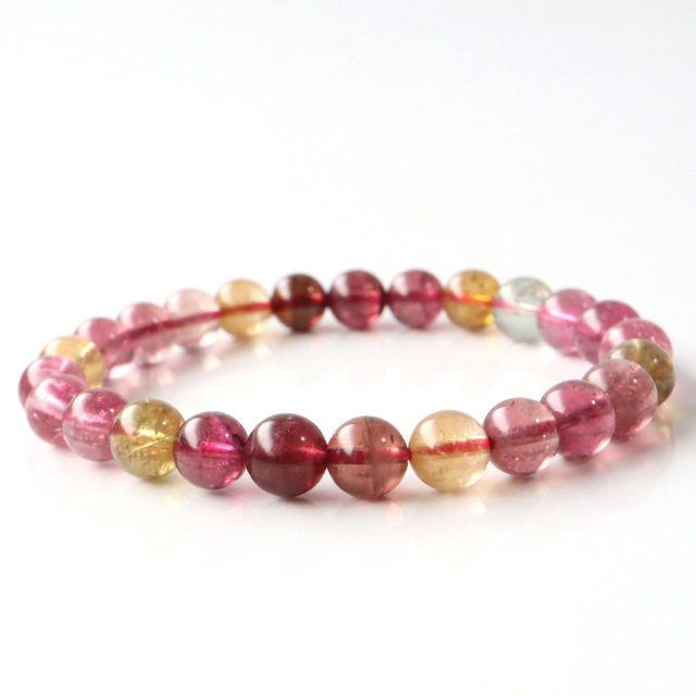 【愛と情熱の輝き】レッドトルマリン 約7㎜ 17㎝ 天然石ブレスレット 愛と情熱の輝き】レッドトルマリン 約7㎜ 17㎝ 天然石