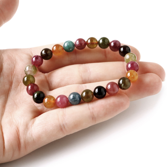 キャンディカラー トルマリン ブレスレット 8mm 高品質 透明感あり  