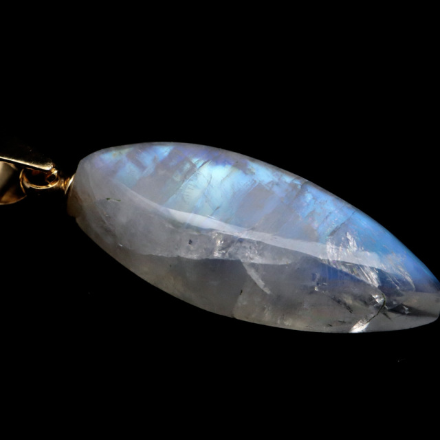 ムーンストーン ネックレス しずく ドロップ 6月 誕生石 天然石 レインボー ムーンストーン ペンダント 長石 moonstone