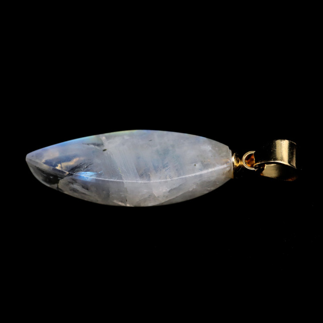 ムーンストーン ネックレス しずく ドロップ 6月 誕生石 天然石 レインボー ムーンストーン ペンダント 長石 moonstone