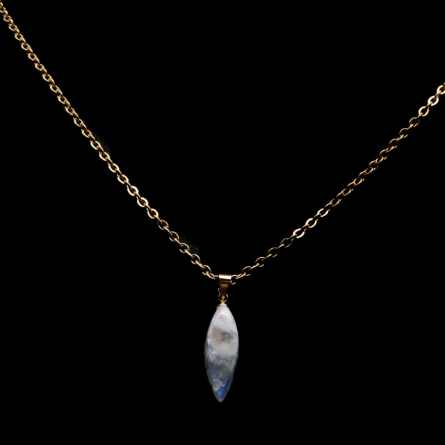 ムーンストーン ネックレス しずく ドロップ 6月 誕生石 天然石 レインボー ムーンストーン ペンダント 長石 moonstone