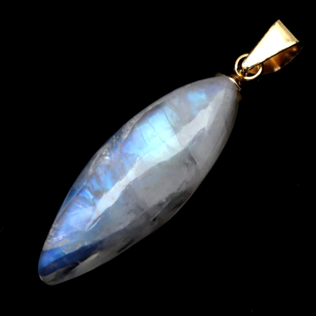 ムーンストーン ネックレス しずく ドロップ 6月 誕生石 天然石 レインボー ムーンストーン ペンダント 長石 moonstone