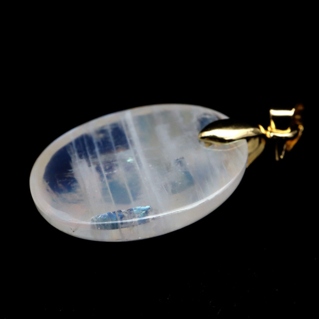 ムーンストーン ネックレス しずく ドロップ 6月 誕生石 天然石 レインボー ムーンストーン ペンダント 長石 moonstone