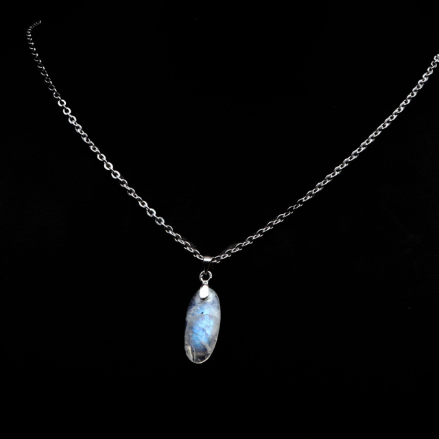 ムーンストーン ネックレス しずく ドロップ 6月 誕生石 天然石 レインボー ムーンストーン ペンダント 長石 moonstone