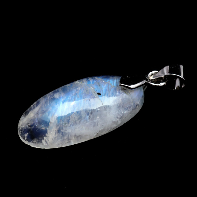 ムーンストーン ネックレス しずく ドロップ 6月 誕生石 天然石 レインボー ムーンストーン ペンダント 長石 moonstone