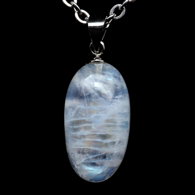 ムーンストーン ネックレス しずく ドロップ 6月 誕生石 天然石 レインボー ムーンストーン ペンダント 長石 moonstone