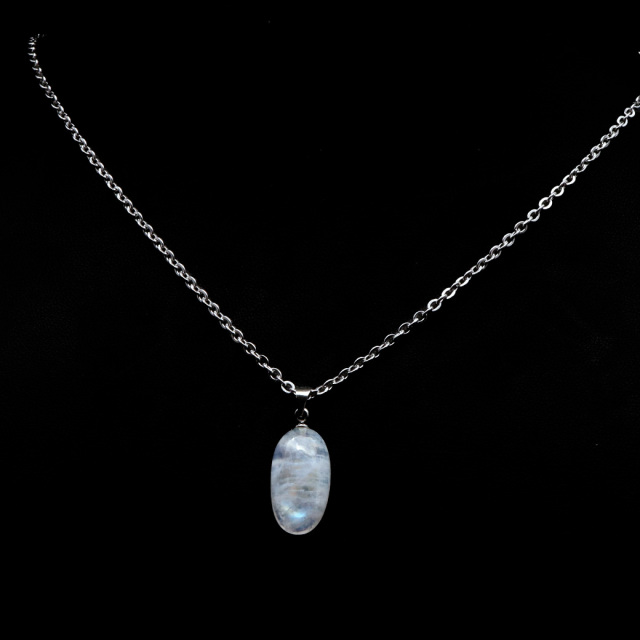 ムーンストーン ネックレス しずく ドロップ 6月 誕生石 天然石 レインボー ムーンストーン ペンダント 長石 moonstone