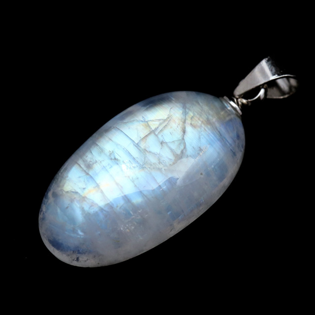 ムーンストーン ネックレス しずく ドロップ 6月 誕生石 天然石 レインボー ムーンストーン ペンダント 長石 moonstone