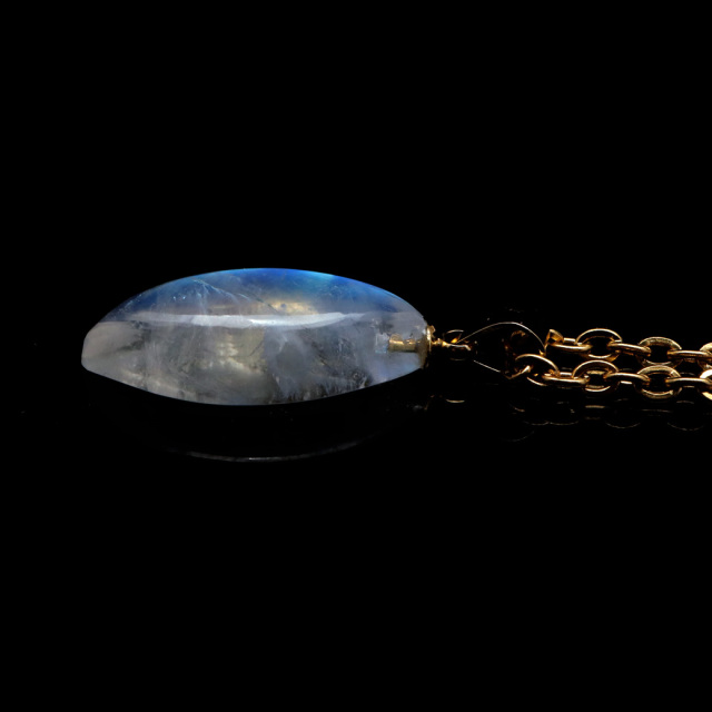ムーンストーン ネックレス しずく ドロップ 6月 誕生石 天然石 レインボー ムーンストーン ペンダント 長石 moonstone