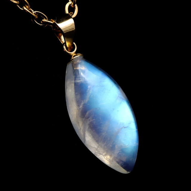 ムーンストーン ネックレス しずく ドロップ 6月 誕生石 天然石 レインボー ムーンストーン ペンダント 長石 moonstone