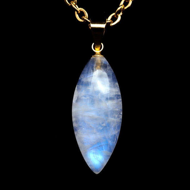 ムーンストーン ネックレス しずく ドロップ 6月 誕生石 天然石 レインボー ムーンストーン ペンダント 長石 moonstone