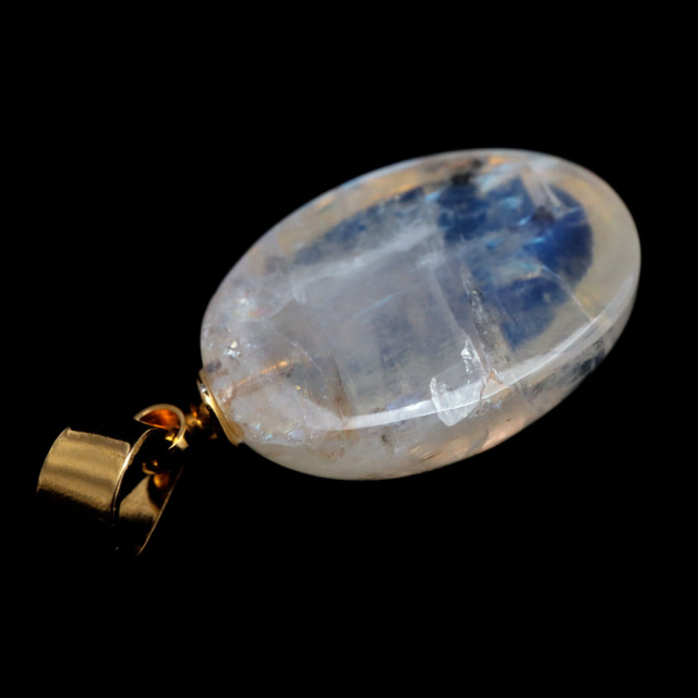 ムーンストーン ネックレス しずく ドロップ 6月 誕生石 天然石 レインボー ムーンストーン ペンダント 長石 moonstone