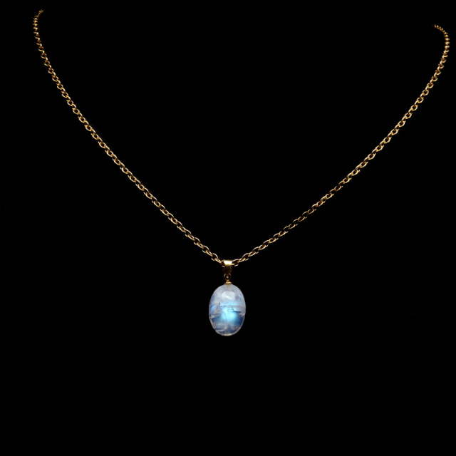 ムーンストーン ネックレス しずく ドロップ 6月 誕生石 天然石 レインボー ムーンストーン ペンダント 長石 moonstone