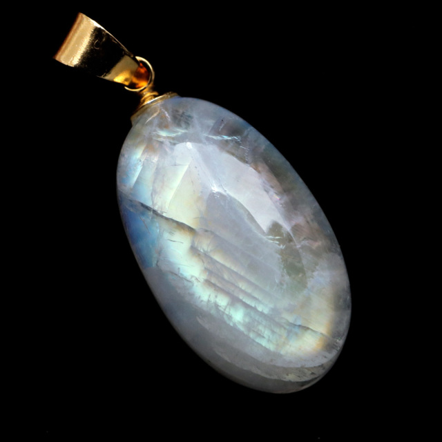 ムーンストーン ネックレス しずく ドロップ 6月 誕生石 天然石 レインボー ムーンストーン ペンダント 長石 moonstone
