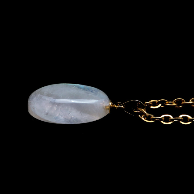 ムーンストーン ネックレス しずく ドロップ 6月 誕生石 天然石 レインボー ムーンストーン ペンダント 長石 moonstone