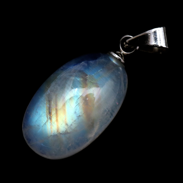 ムーンストーン ネックレス しずく ドロップ 6月 誕生石 天然石 レインボー ムーンストーン ペンダント 長石 moonstone