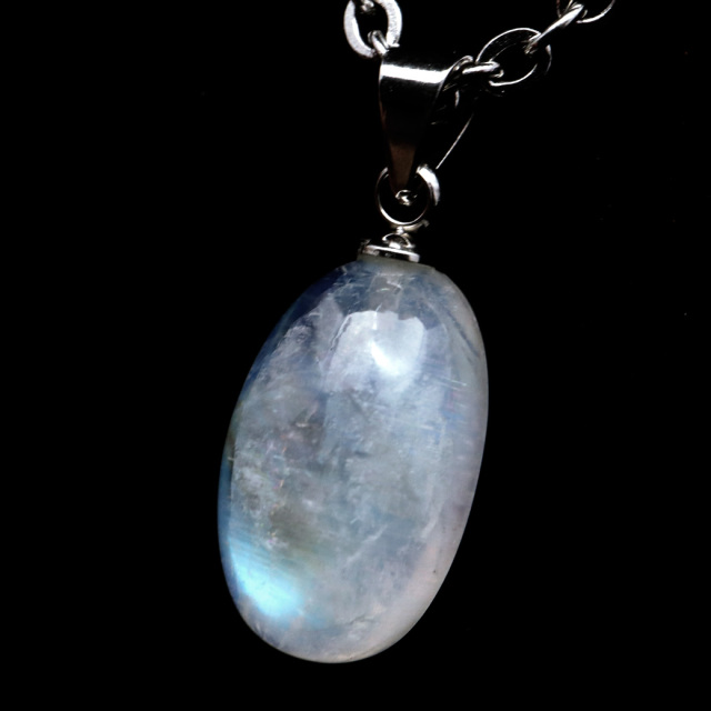 ムーンストーン ネックレス しずく ドロップ 6月 誕生石 天然石 レインボー ムーンストーン ペンダント 長石 moonstone