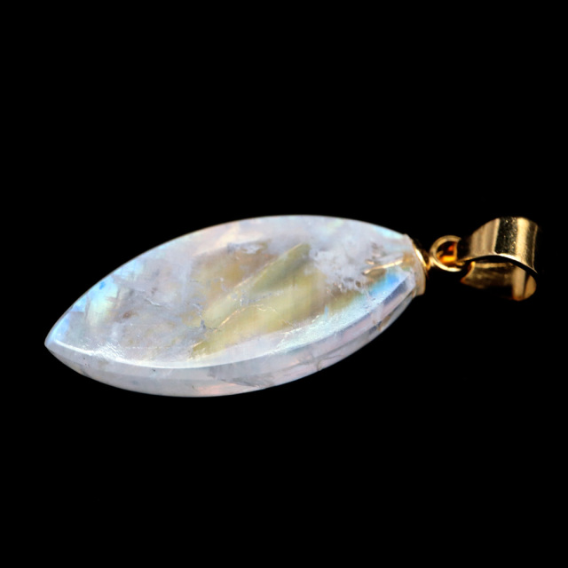 ムーンストーン ネックレス しずく ドロップ 6月 誕生石 天然石 レインボー ムーンストーン ペンダント 長石 moonstone