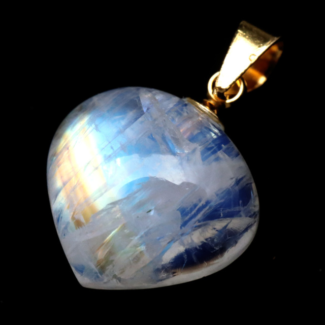 ムーンストーン ネックレス しずく ドロップ 6月 誕生石 天然石 レインボー ムーンストーン ペンダント 長石 moonstone