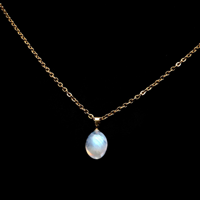 ムーンストーン ネックレス 6月 誕生石 天然石 レインボー ムーンストーン ペンダント 長石 moonstone 母の日 ギフト