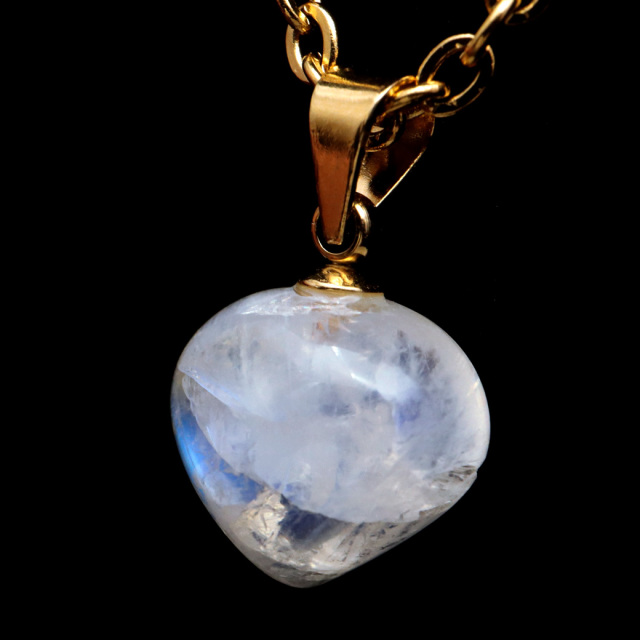 ムーンストーン ネックレス 6月 誕生石 天然石 レインボー ムーンストーン ペンダント 長石 moonstone 母の日 ギフト