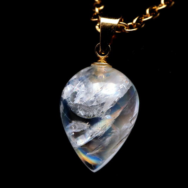ムーンストーン ネックレス 6月 誕生石 天然石 レインボー ムーンストーン ペンダント 長石 moonstone 母の日 ギフト