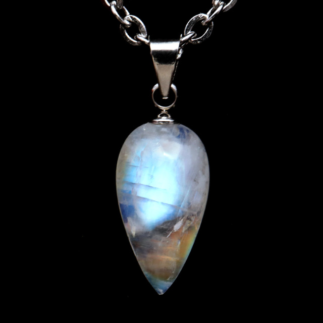 ムーンストーン ネックレス 6月 誕生石 天然石 レインボー ムーンストーン ペンダント 長石 moonstone 母の日 ギフト