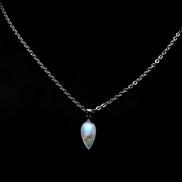 ムーンストーン ネックレス 6月 誕生石 天然石 レインボー ムーンストーン ペンダント 長石 moonstone 母の日 ギフト