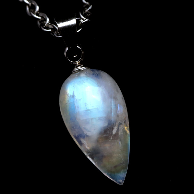 ムーンストーン ネックレス 6月 誕生石 天然石 レインボー ムーンストーン ペンダント 長石 moonstone 母の日 ギフト