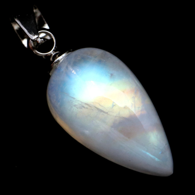 ムーンストーン ネックレス 6月 誕生石 天然石 レインボー ムーンストーン ペンダント 長石 moonstone 母の日 ギフト